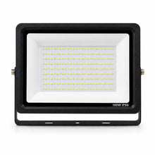 100W Black Integrated Outdoor LED Flood Light, 12000 Lumens, IP66, 5000K Daylight