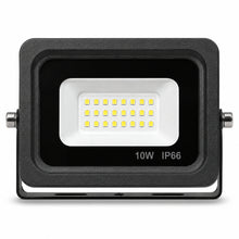 Front view of a 10 watt outdoor LED flood light for landscape and security lighting