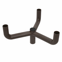 120 Degree Triple Bullhorn Tenon Adapter, 3-Head Pole Mount Bracket, Bronze