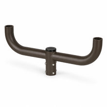 180 Degree Double Bullhorn Tenon Adapter, Dual Slip Fitter Mount, Dark Bronze