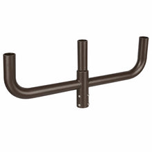 Triple Bullhorn Tenon Adapter, 3-Head Pole Mount Bracket, Bronze