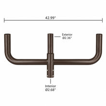 Triple Bullhorn Tenon Adapter, 3-Head Pole Mount Bracket, Bronze