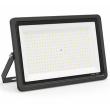 Side view of a 200 watt outdoor flood light showing durable weather resistant housing design