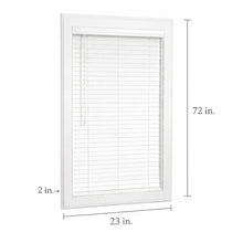 23″ W x 72″ H Cordless Faux Wood Door Blinds, 2″ Slats, White