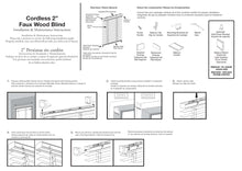 24″ W x 84″ H Cordless Faux Wood Door Blinds, 2″ Slats, White