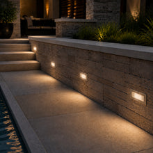 6W LED Horizontal Step Light, 2700K/4000K/5000K Selectable CCT, Stainless Steel Trim