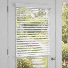 29.75″ W x 84″ L Cordless Faux Wood Blinds, White, 2″ Slats, Inside Mount