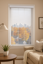 29.75″ W x 84″ L Cordless Faux Wood Blinds, White, 2″ Slats, Inside Mount