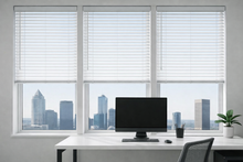 31″ W x 72″ L Cordless Faux Wood Blinds, White, 2″ Slats, Inside Mount