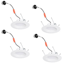 5/6 Inch LED Recessed Downlight Retrofit Kit, 5CCT Selectable, Baffle Trim