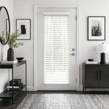 24″ W x 84″ H Cordless Faux Wood Door Blinds, 2″ Slats, White