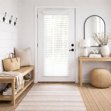 25″ W x 72″ H Cordless Faux Wood Door Blinds, 2″ Slats, White
