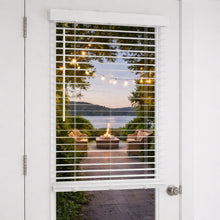 25″ W x 72″ H Cordless Faux Wood Door Blinds, 2″ Slats, White