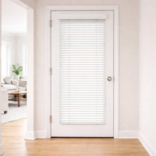 25″ W x 72″ H Cordless Faux Wood Door Blinds, 2″ Slats, White