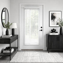 22″ W x 84″ H Cordless Faux Wood Door Blinds, 2″ Slats, White