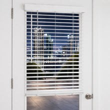 24″ W x 84″ H Cordless Faux Wood Door Blinds, 2″ Slats, White