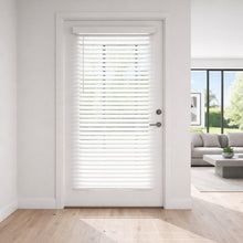 22″ W x 84″ H Cordless Faux Wood Door Blinds, 2″ Slats, White