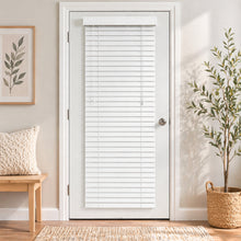 25″ W x 72″ H Cordless Faux Wood Door Blinds, 2″ Slats, White