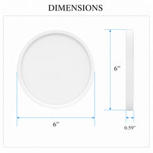6 in. LED Flush Mount Ceiling Light, Slim Panel Disk Design, Dimmable, Selectable CCT 2700K/4000K/5000K