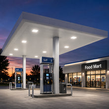 150W LED Canopy Light, 21000 Lumens, 5000K Daylight, Commercial Surface Mount Fixture