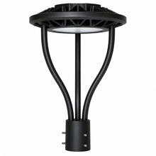 50W LED Post Top Light, Outdoor Commercial Pole Light, 5500 Lumens, Selectable CCT 2700K/4000K/5000K, Black