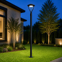 50W LED Post Top Light, Outdoor Commercial Pole Light, 5500 Lumens, Selectable CCT 2700K/4000K/5000K, Black