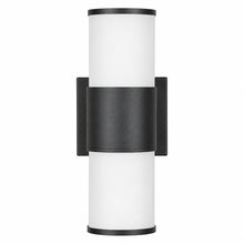 12-Inch 2-Light Outdoor Wall Sconce, Black, Up Down Lighting, E26 Base