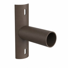 Side Tenon Adapter for Round Poles, 2-3/8 in. OD Slip Fitter Mount, Bronze Steel Pole Bracket