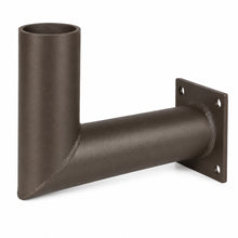 90 Degree Angled Wall Mount Tenon Bracket for Pole Lights, Bronze, 2-3/8 In. OD