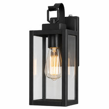 Front view of a glass LED wall sconce for decorative interior or exterior lighting