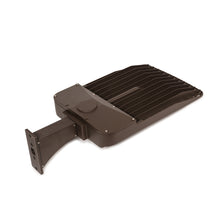 Top view of PLP150W-NCNW parking lot post light showing head design and structural layout
