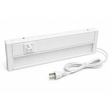 Side view of a under cabinet LED light showing slim low profile design for kitchen installation
