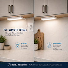 Install Guide for an under cabinet LED lighting fixture