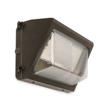 Side view of WPF050W-SCSW LED wall pack light showing fixture profile and housing design
